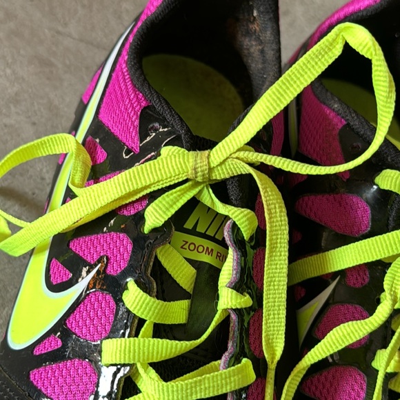Nike Zoom Rival S Women 8.5 Black Pink Neon Yellow laces - Picture 5 of 7